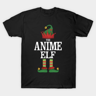 Anime Elf Matching Family Group Christmas Party Pajamas T-Shirt